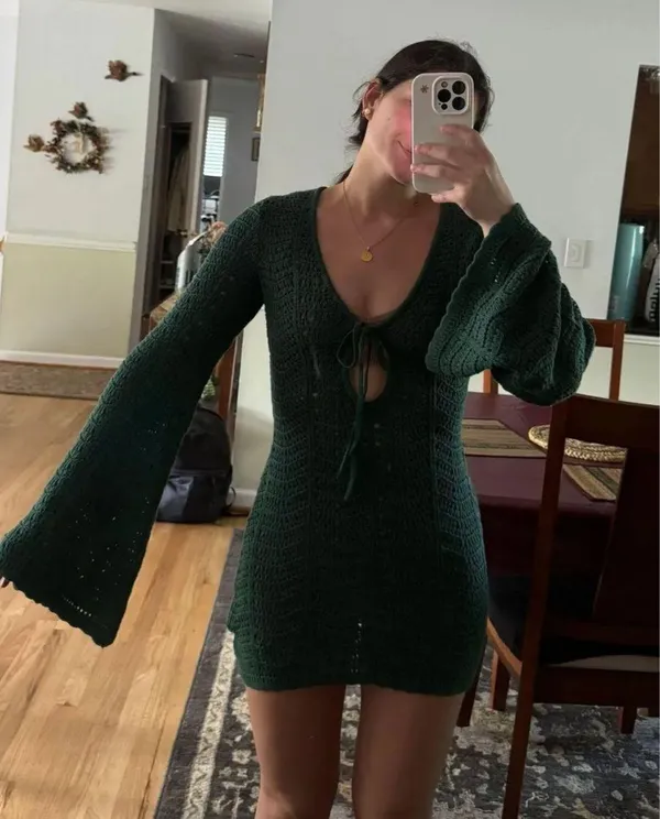 Anthropologie Charlie holiday knit dress xs - Image 5