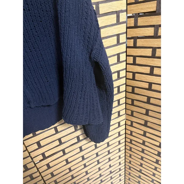Free People Black Chenille Cowl Neck Sweater Size‎ Small - Image 4