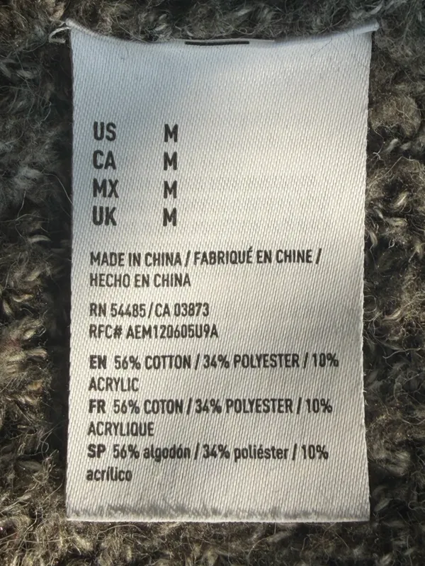 American Eagle Mock Neck Gray Sweater Size Medium - Image 4