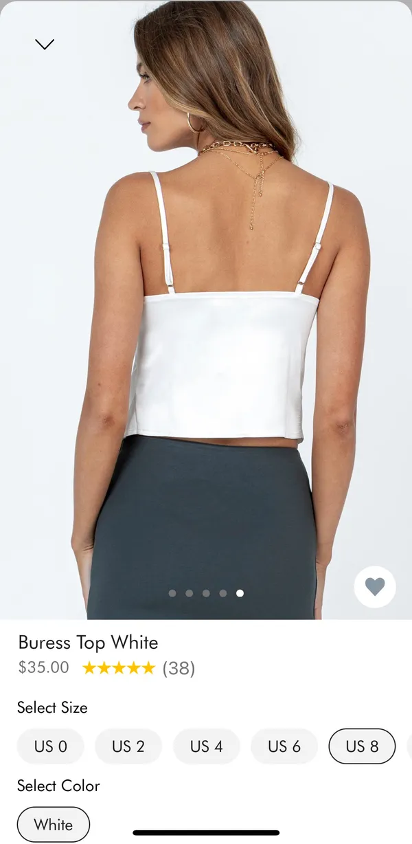 Princess Polly buress top white - Image 2