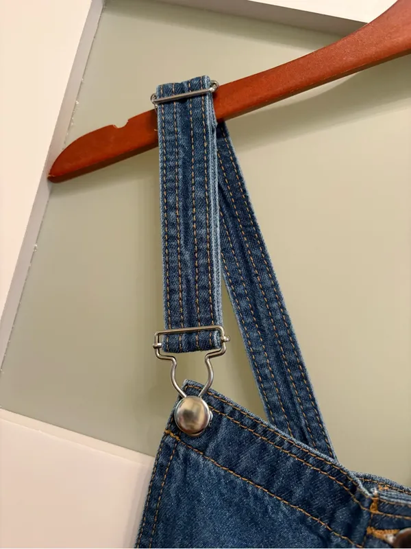 H&M Denim Overall Dress Size 6 - Image 5