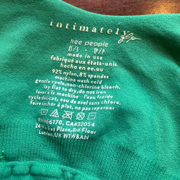 INTIMATELY FREE PEOPLE Green Low Back Cotton Bodysuit Size XS/S - Image 6