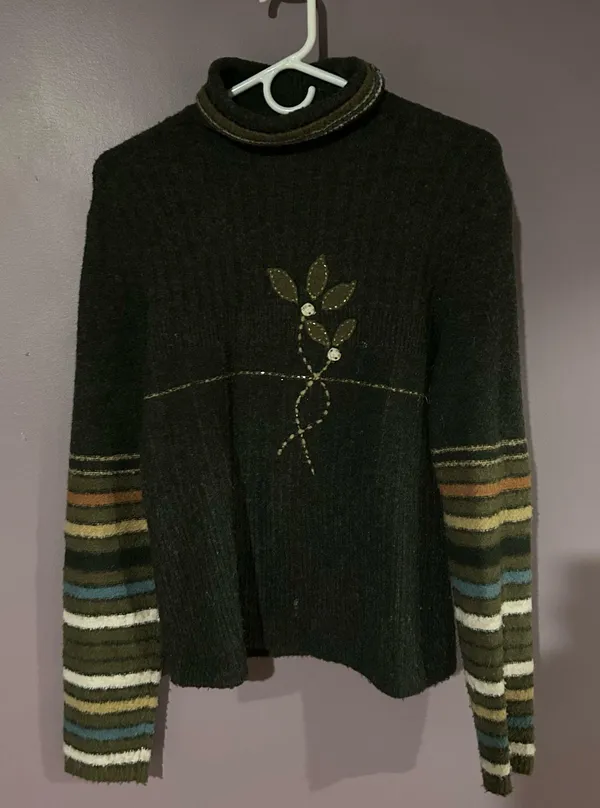 Vintage knit sweater Green - Image 2