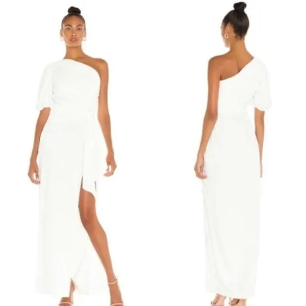 Amanda Uprichard Bexley Maxi Dress One Shoulder Long Evening‎ Gown Sz M - Image 2