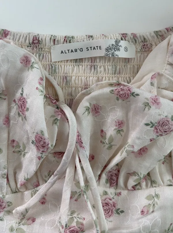 Altar’d State Floral Ruffle Sleeve Top - Image 2
