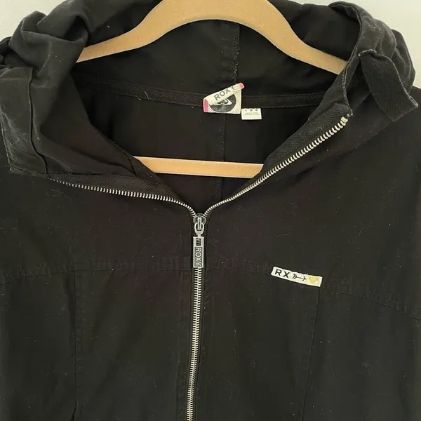 ROXY ZIP UP JACKET cropped 3/4 sleeve’s size large - Image 2