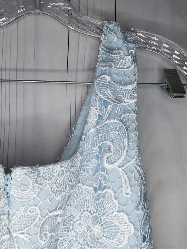 JJs House Light Blue Lace Bodice A-Line Midi Evening Formal Prom Gala Dress NWT - Image 8