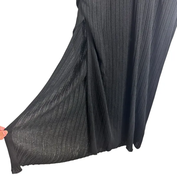 Zara Hooded Sleeveless Midi Dress Black Side Slit Sheer Size M/L NWT - Image 7