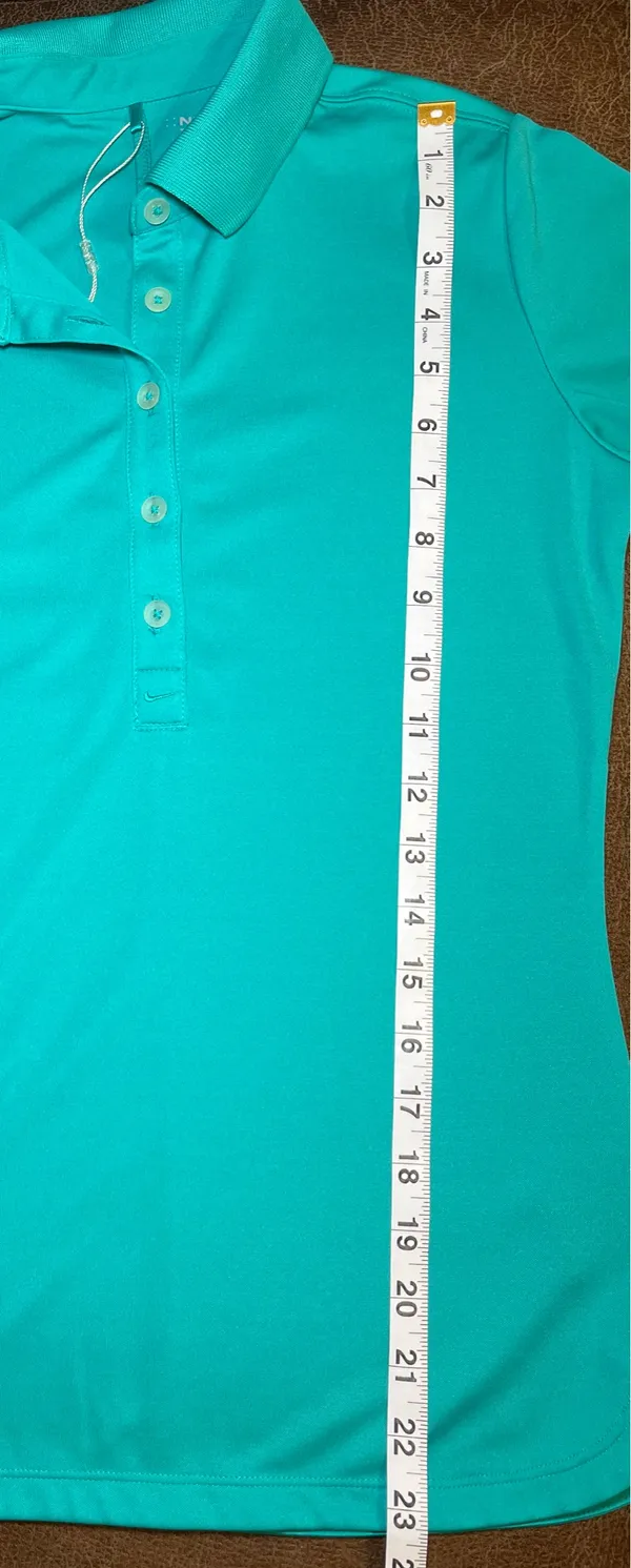 Nike Golf Womens Dri-FIT Tour Performance Polo Shirt Teal Blue NWT Cool Size XS - Image 8