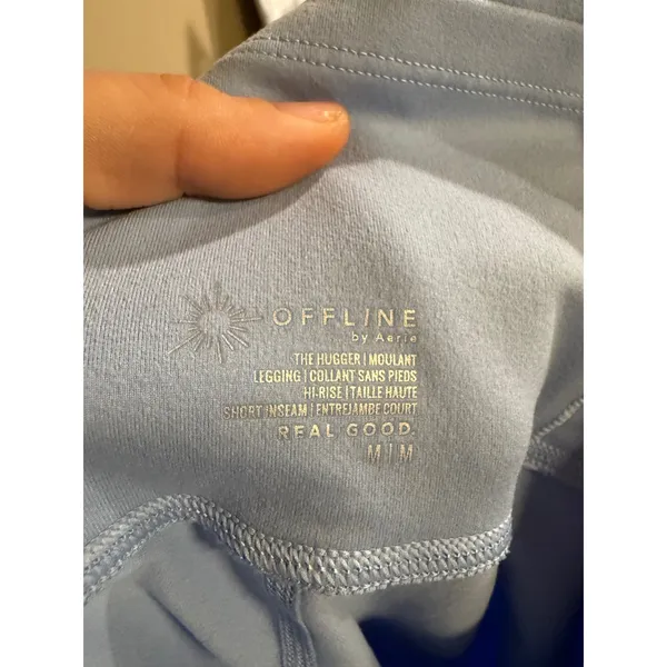 OFFLINE by Aerie The Hugger High Rise Leggings‎ Light Blue Short Inseam Medium - Image 3
