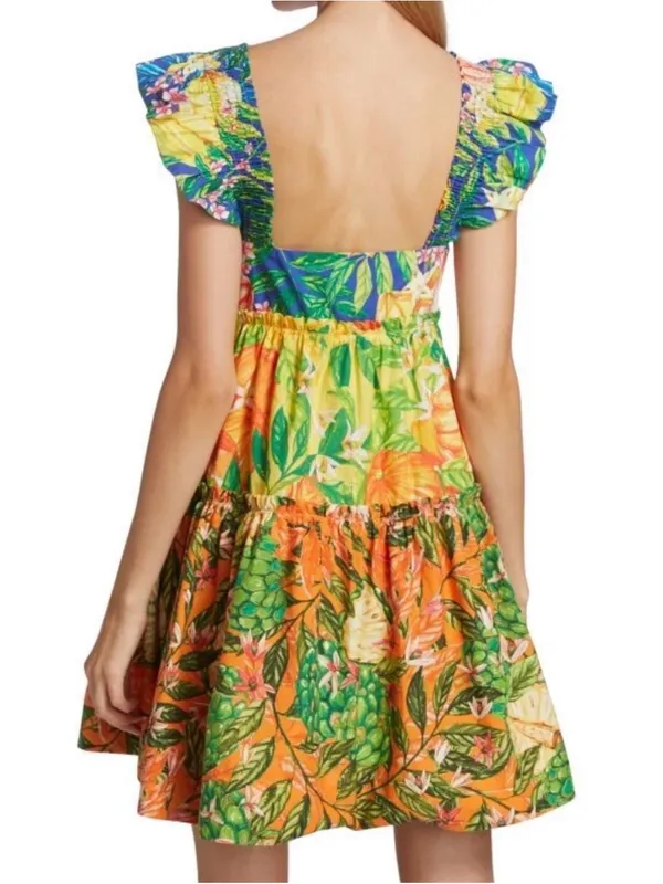 Farm Rio Caipirinha Mini Dress 100% Cotton Size XS - Image 2