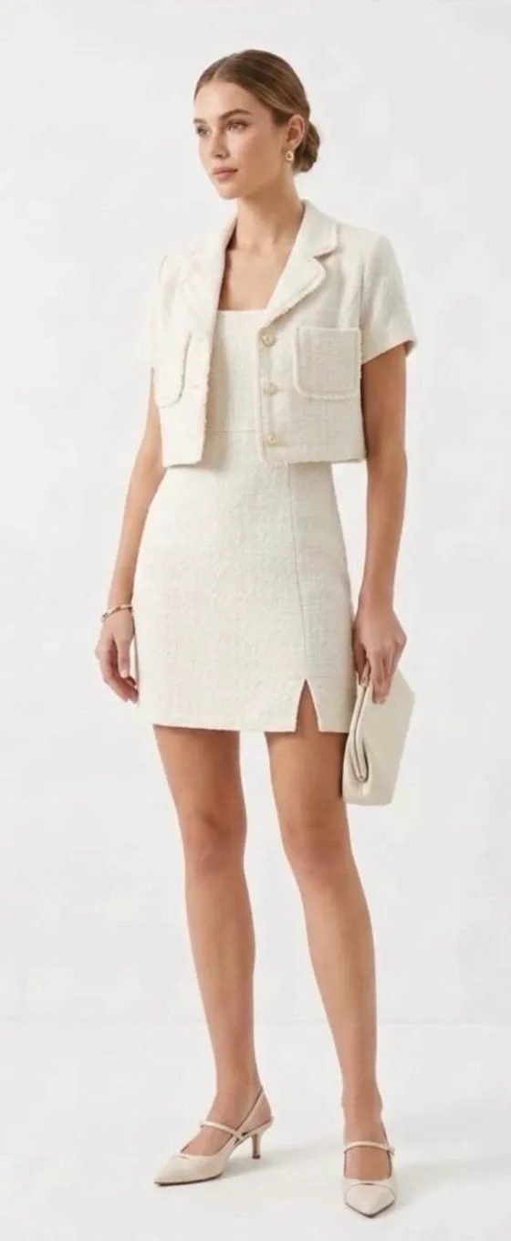 Pink Cream Tweed Set - Image 4