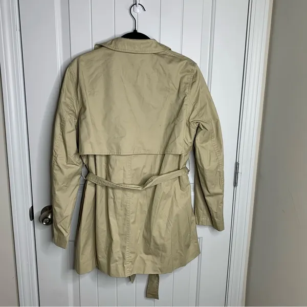 Zara tan‎ belted trench coat size XL women minimalist old money blogger favorite - Image 5