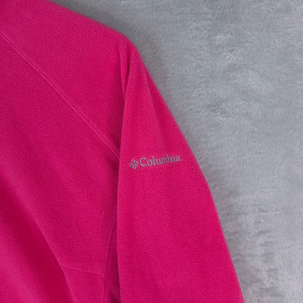 Columbia Sweatshirt Womens L Pink Quarter Zip‎ Fleece Pullover Outdoor Gorpcore - Image 6