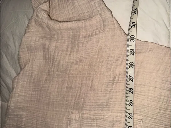 American Eagle Outfitters Cream Long-Sleeve Button-Down Shirt - Image 6