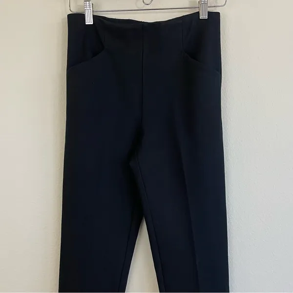 Anthropologie Maeve Split Hem Ponte Knit Pull On Pants‎ Black Size XS - Image 7