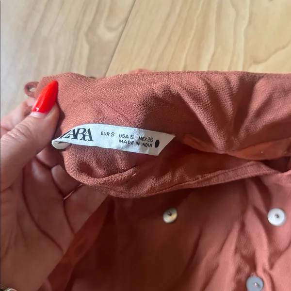 Zara Terracotta Sequin Blouse - Image 4