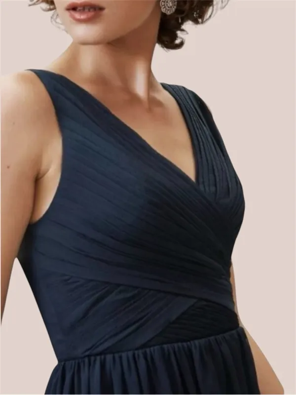 BHLDN Navy Kia Dress Size Medium - Image 3