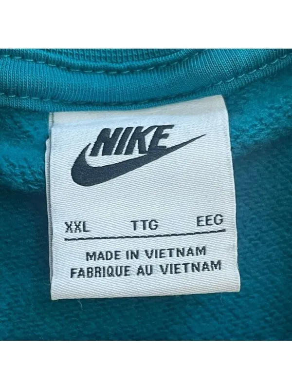 Nike Women’s Oversized Crewneck Sweatshirt XXL Blue Glitter Swoosh Fleece - Image 8