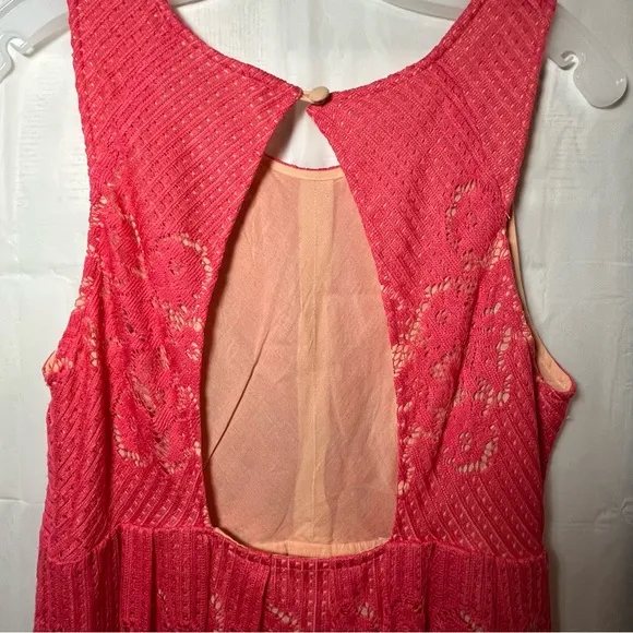Free People Rocco Pink Lace Dress Size 8 Cocktail Boho Mini Date Night Party‎ - Image 10