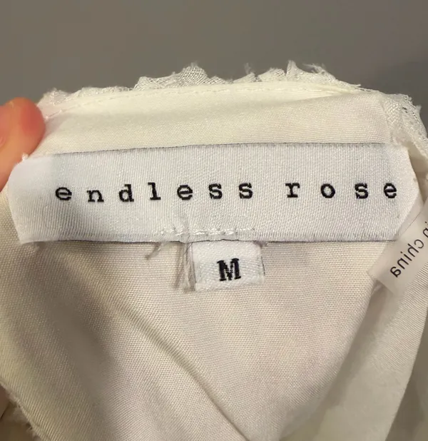 Endless Rose Textured Floral Rosette Cutout Back Mini Dress White - Image 6