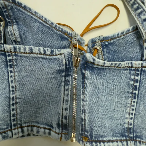 Bailey blue Denim Crop Top NWOT - Image 10