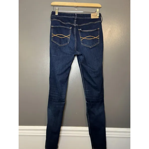 Abercrombie & Fitch Jeans Womens 6 28 Dark Wash Skinny Mid Rise Stretch Denim - Image 5