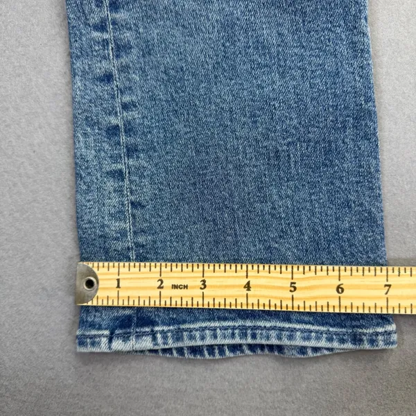 MOTHER The Tripper High Rise‎ Straight Leg Distressed Jeans Blue Size 24 READ - Image 8