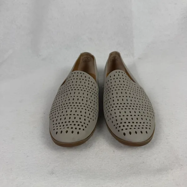 Franco‎ Sarto Factor Loafers Womens 9M Laser Cut Perforated Slip On Gray Taupe - Image 2