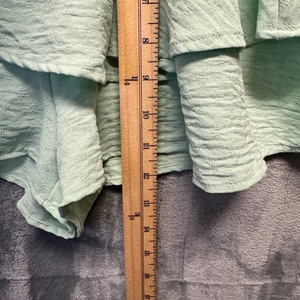 2249 | Altar'd State Tiered Ruffle Mini Skort Sage Boho Cottagecore Women XS - Image 4