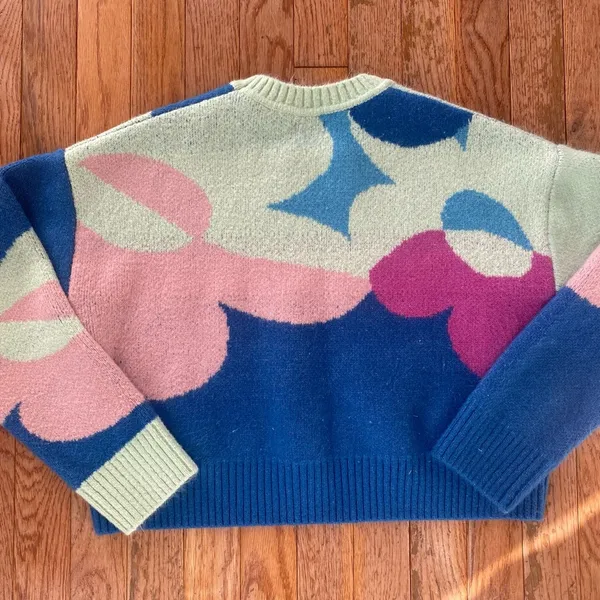floral abstract funky Cotton On sweater - Image 9