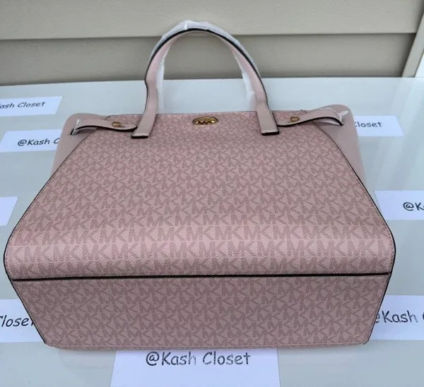 Michael Kors DK Powder Blush Carmen Tote Large Leather Purse - Image 5