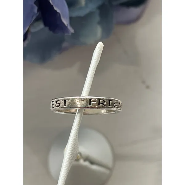 Best Friends Forever Ring Silver Tone Band Ring Size‎ 8 Friendship Jewelry - Image 3