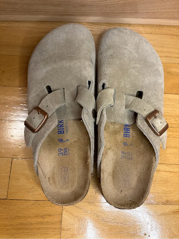Birkenstock Boston Suede Soft Footbed Sandals - Size 39 - Image 5