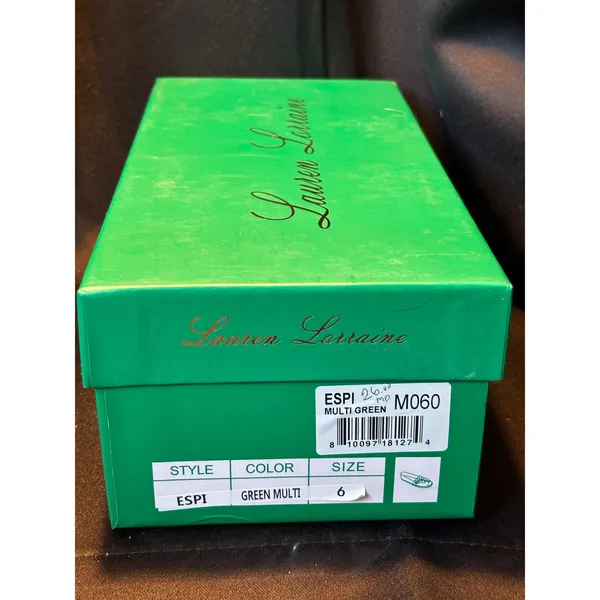 Lauren Lorraine Espi Green Tropical Palm Leaf Crystal‎ Espadrille Flats Mens 6 - Image 7