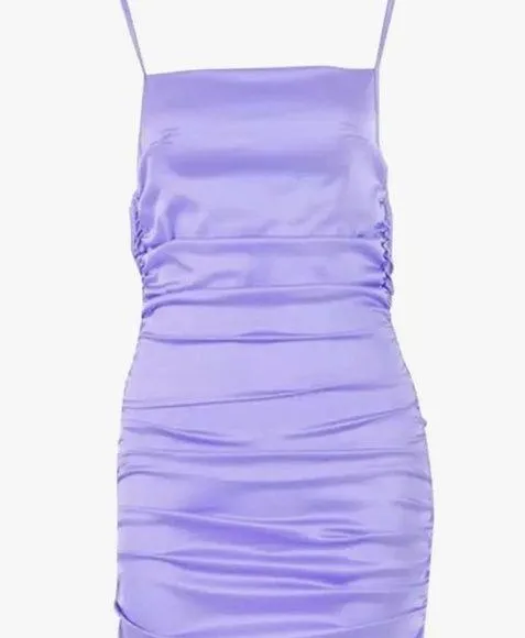 Satin Spaghetti Strap Mini Dress - Image 2