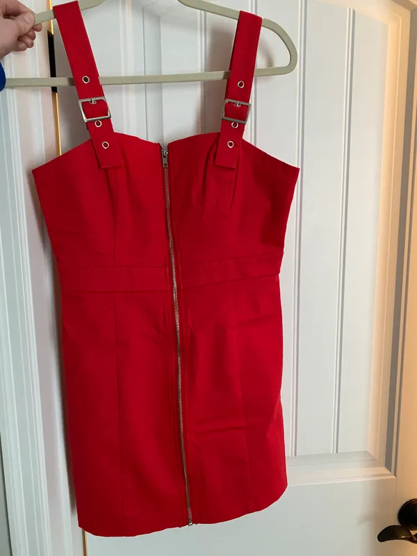 Edikted Red Mini Dress - Image 3