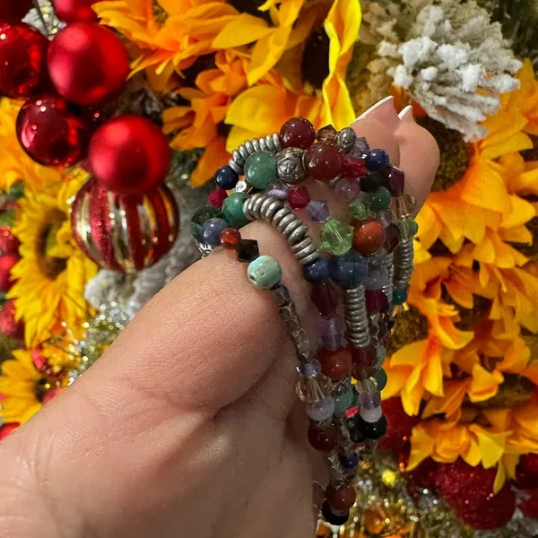 .925 sterling and crystal world handmade bracelet ✨ - Image 9