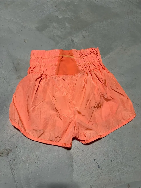 Free people movement FP High-Waist Ruched Shorts orange XS - Image 6