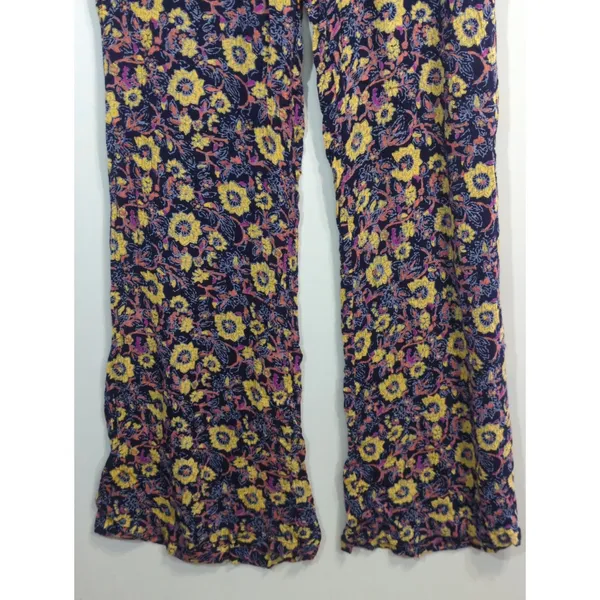 Billabong Multicolor Pull On Floral‎ Pants Womens LARGE Bohemian - Image 3