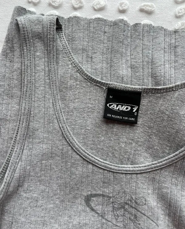 Vintage Tank Top Gray Size M - Image 5