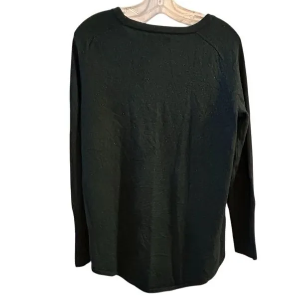 Apt. 9 Women's Medium metallic Green Pullover Sweater Long‎ Sleeve Casual - Image 4