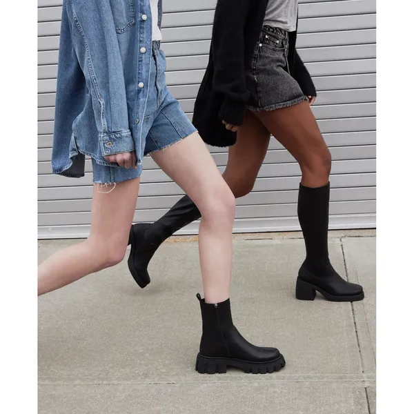 Steve Madden BERKLEIGH Black square Toe Knee Boot Size 9M - Image 2