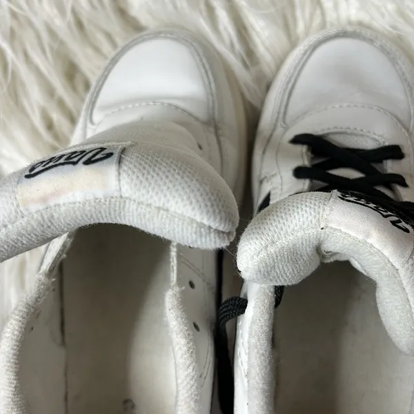 Vans “Lani” size 8 leather vintage white black - Image 12