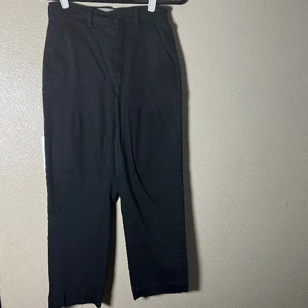 Everlane Black Jeans size 2 Sustainable Modern Classic Crop Cotton blend classic - Image 3