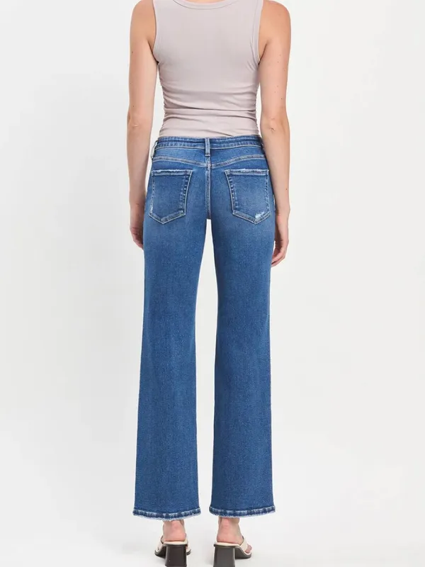 Lovervet By Vervet Mid Rise Full Length Straight Leg Jeans Size 28/7 Stretch - Image 4