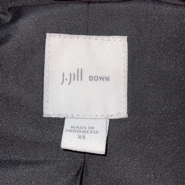 J. Jill Womens Buffalo Plaid Full Zip Quilted Puffer Long Down Vest Red Black XS - Image 6