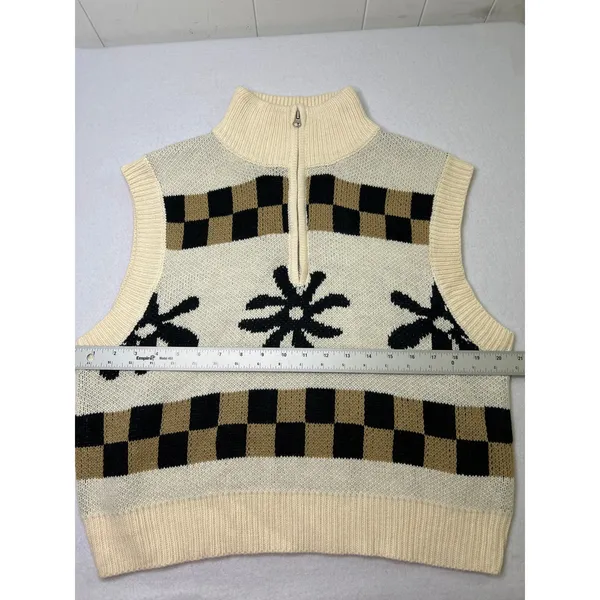 Bailey Rose X ASOS funnel neck zip retro knit vest. Size Small New with Tag! - Image 6