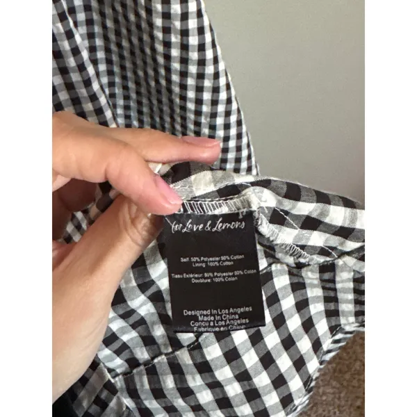 FOR LOVE & LEMONS Georgia Gingham Midi Dress Size Medium - Image 8