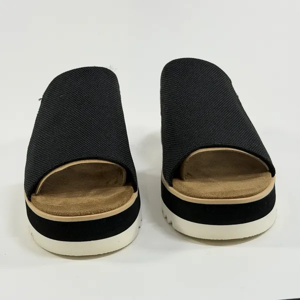 TOMS Size-8 Womens Diana Mule Platform Wedge Espadrille Black Casual Sandals - Image 8
